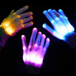 Light up skeleton gloves