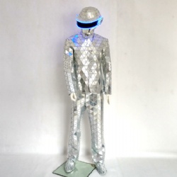 Mirror suits with led mirror daftpunk helmet
