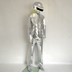 Mirror suits with led mirror daftpunk helmet