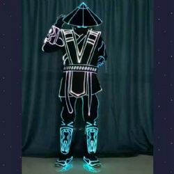 LED发光武士表演服饰