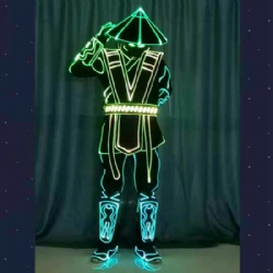 LED发光武士表演服饰