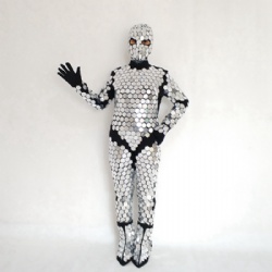 Human Discoball Mirror Bodysuit