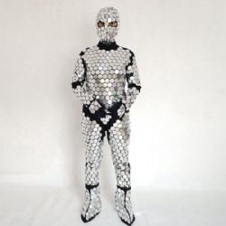 Human Discoball Mirror Bodysuit