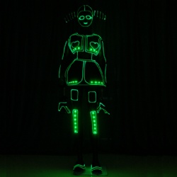 Led light up tron dance girl costumes