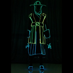 Led light warrior dance costumes