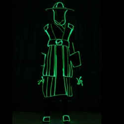 Led light warrior dance costumes