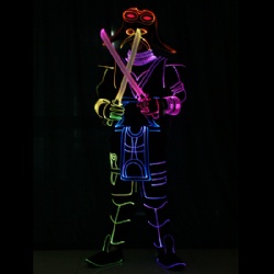 LED Light up fiber optic Warrior suit