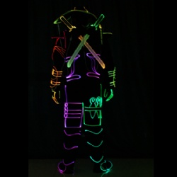 LED Light up fiber optic Warrior suit