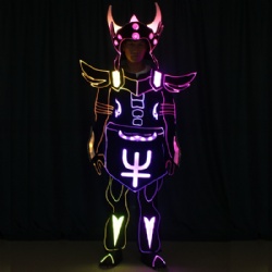 Led fiber optic horn dance costumes