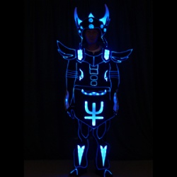 Led fiber optic horn dance costumes