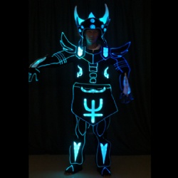 Led fiber optic horn dance costumes