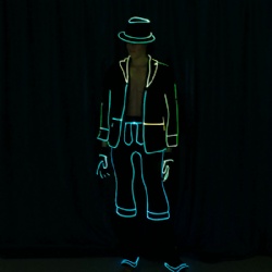 DMX512 LED light up tron dance suit