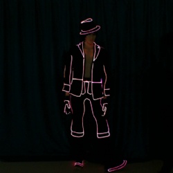 DMX512 LED light up tron dance suit