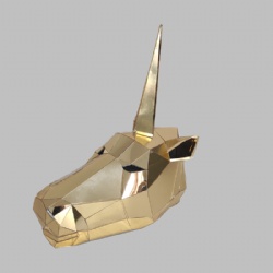 Mirror unicorn helmet