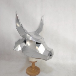 Mirror cow helmet