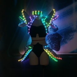 Fullcolor LED Girl Robot Costumes