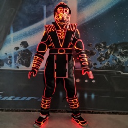 DMX512 controlled tron dance costumes