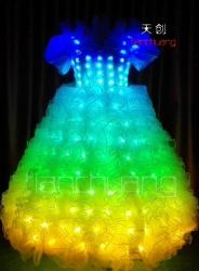 LED Lighting Stage long Dress