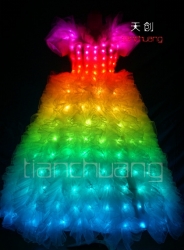 LED Lighting Stage long Dress