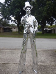 Mirror Stilts walker man costumes