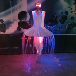 LED light up fiber optic dress