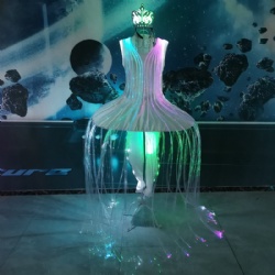 LED light up fiber optic dress