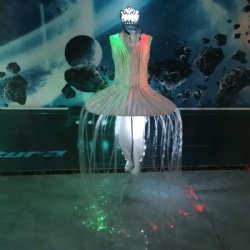 LED light up fiber optic dress