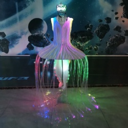 LED light up fiber optic dress
