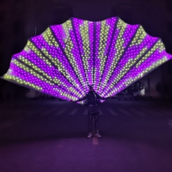 Smart LED pixels peacock tail fan props
