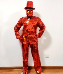 Red mirror man suits