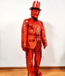 Red mirror man suits