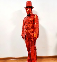 Red mirror man suits