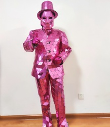 Pink mirror man costumes