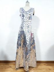 Fasion mirror long dress