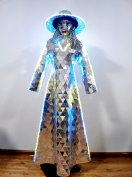 LED mirror girl, LED mirror dress