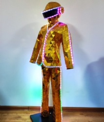 Golden mirror led suits