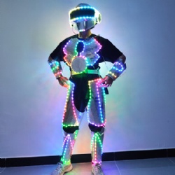 LED镜面机器人服装