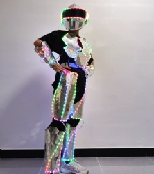 LED镜面机器人服装