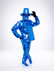 Blue mirror man suits