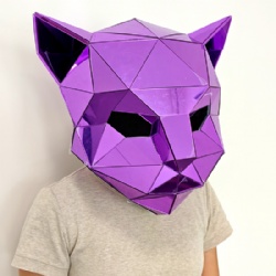 Purple mirror cat headwear