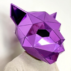 Purple mirror cat headwear