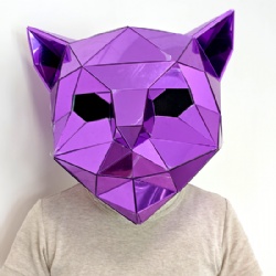 Purple mirror cat headwear
