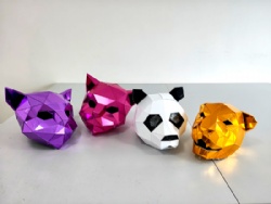 Purple mirror cat headwear