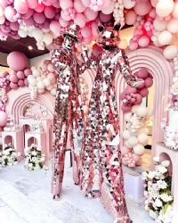 Rose golden stilts mirror dress