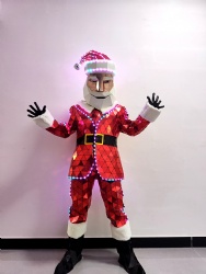 Led mirror Santa Claus Costume