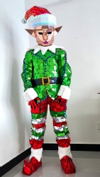 LED mirror Christmas Elf
