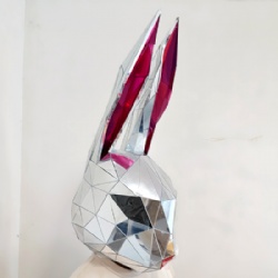Mirror Long-Eared Rabbit Animal Headgear