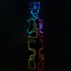 Tron team dance LED light up fiber optic costumes